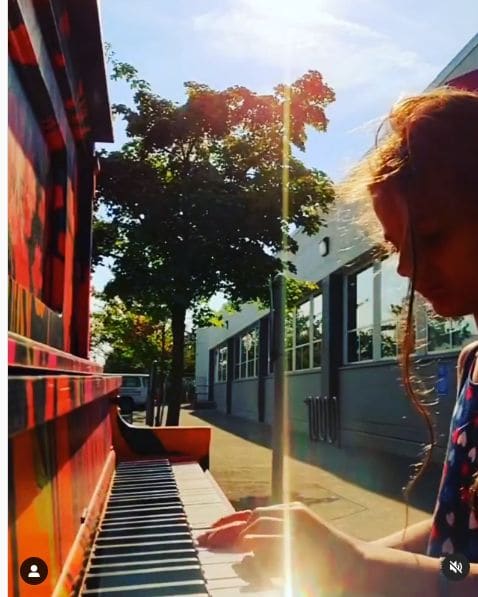 Public piano in Portland, Oregon, United States