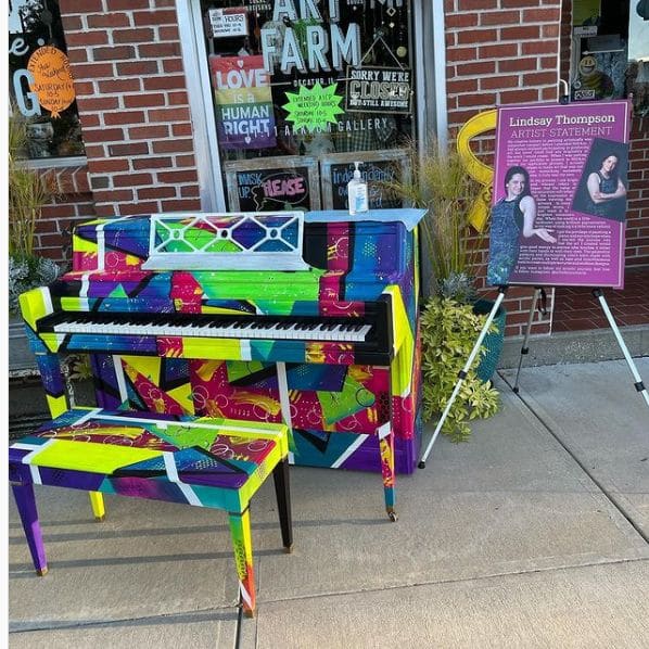 Public piano in Macon County, Illinois, United States