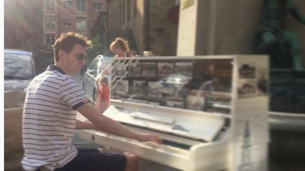 Public piano in Heilbronn, Baden-Württemberg, Germany