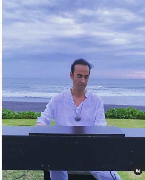 Public piano in Belumbang, Bali, Indonesia