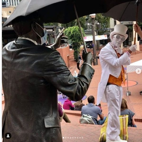 Photo of Pioneer Courthouse Square at KGW Studio on the Square, Southwest Yamhill Street, Downtown, Portland, Multnomah County, Oregon, 97204, United States
