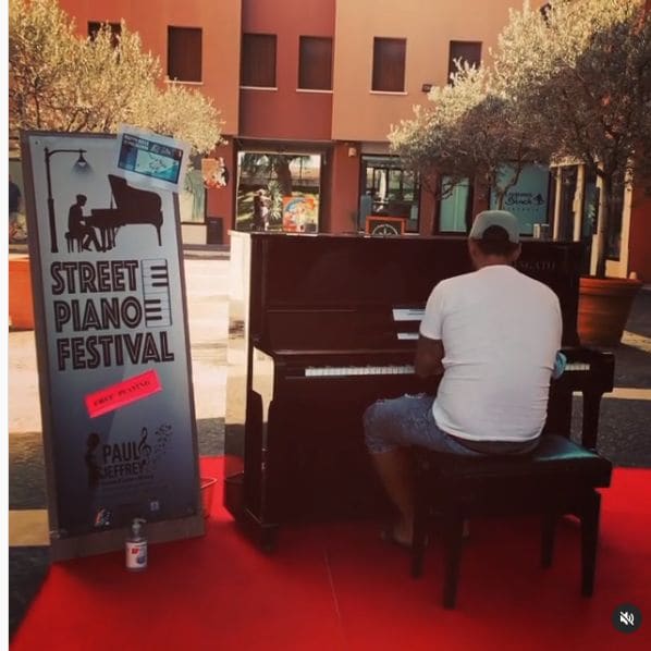 Public piano in Milan, Lombardy, Italy