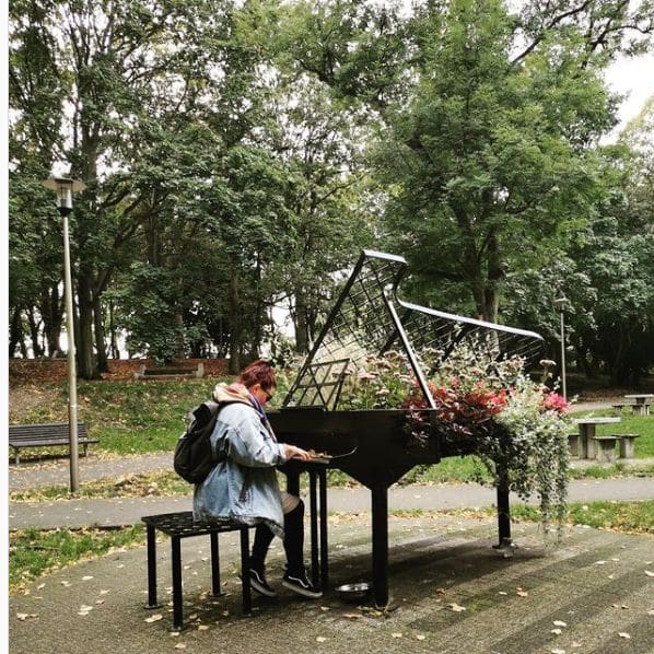 Public piano in Świnoujście, West Pomeranian Voivodeship, Poland