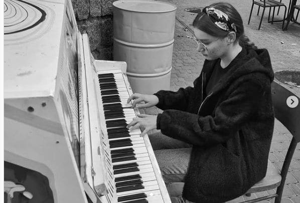 Public piano in Senter, Kirovohrad Oblast, Ukraine