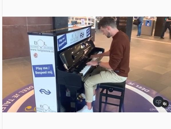 Public piano in Eindhoven, North Brabant, Netherlands