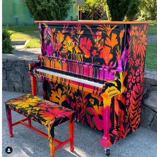Public piano in Portland, Oregon, United States