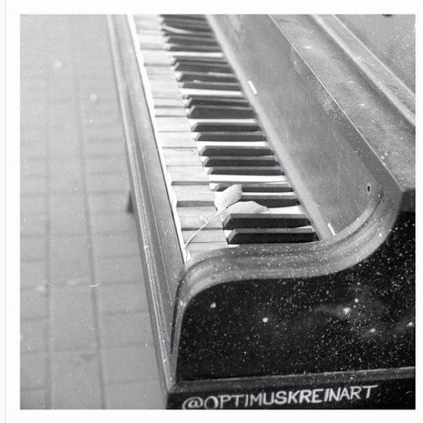 Public piano in Lethbridge, Alberta, Canada