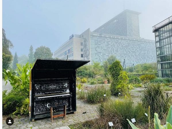 Public piano in Ghent, East Flanders, Belgium