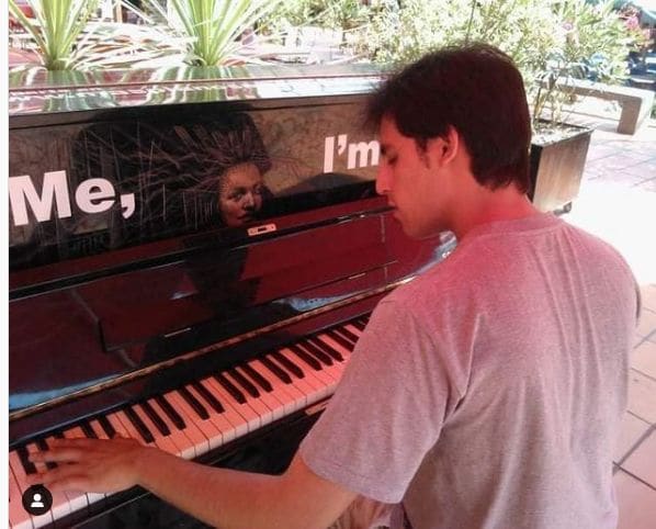 Public piano in Coyhaique, Aysén Region, Chile