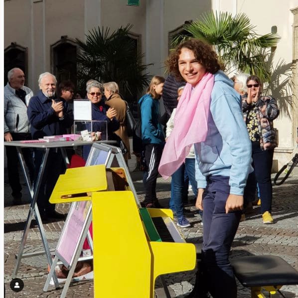 Public piano in Krems an der Donau, Lower Austria, Austria