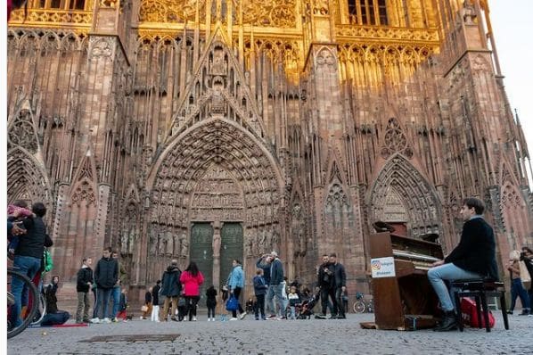Public piano in Strasbourg, Grand Est, France