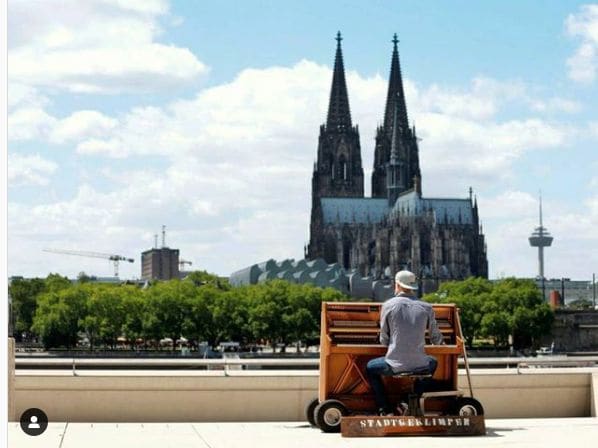 Public piano in Cologne, North Rhine-Westphalia, Germany