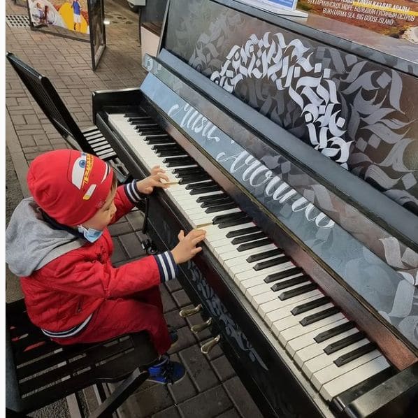 Public piano in Almaty, Kazakhstan
