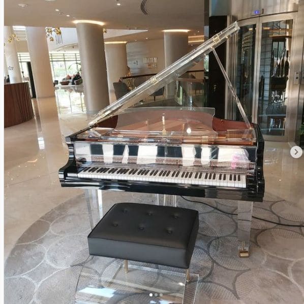Public piano in Al Wizarat District, Riyadh Region, Saudi Arabia
