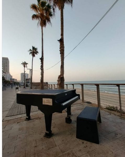 Public piano in Bat Yam, Tel Aviv District, Israel