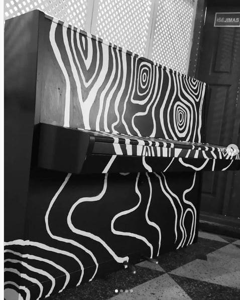 Public piano in Vilnius, Vilnius County, Lithuania