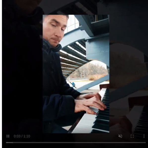 Public piano in Dnipro, Dnipropetrovsk Oblast, Ukraine