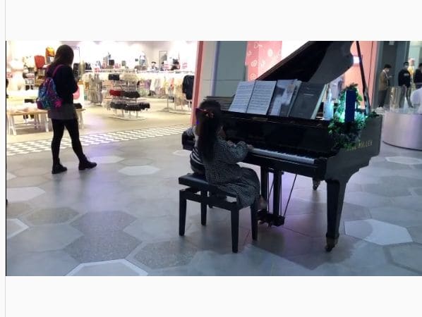 Public piano in Cotai Strip, Macau, China