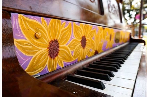 Public piano in Regional District of Kootenay Boundary, British Columbia, Canada