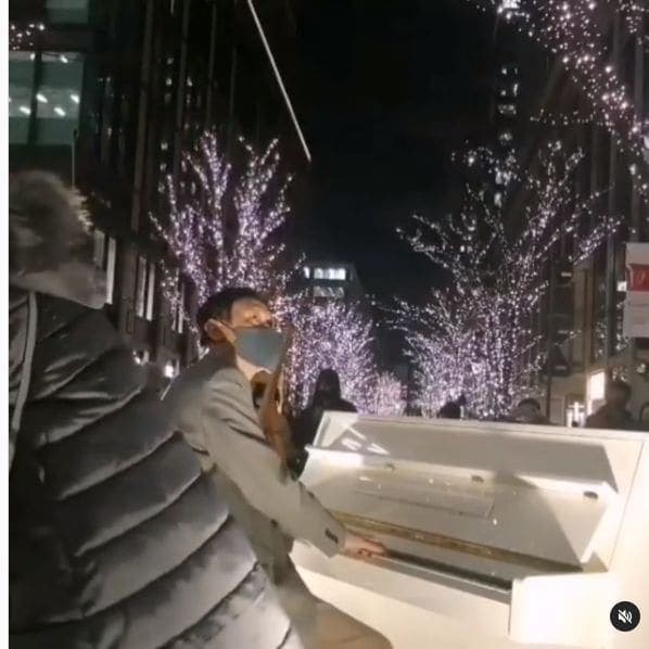 Public piano in Chiyoda, Japan