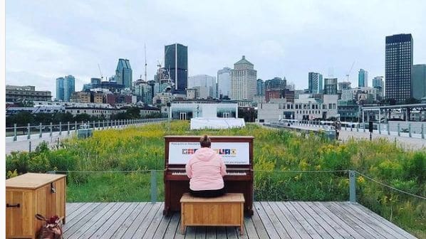 Public piano in Montreal, Quebec, Canada
