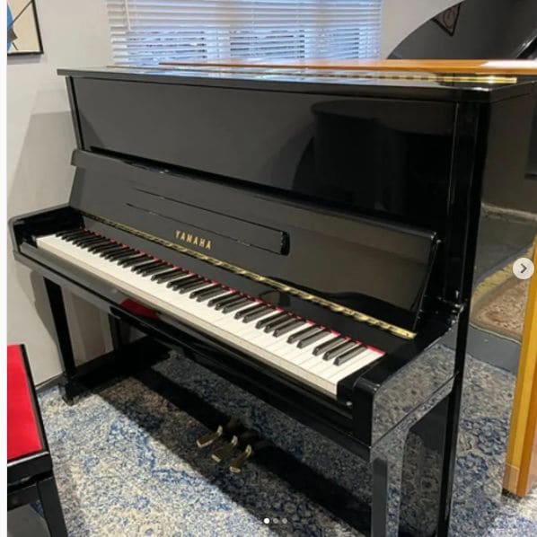 Public piano in Breckland, England, United Kingdom
