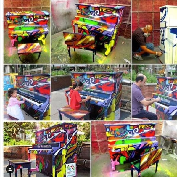Public piano in Old Toronto, Ontario, Canada