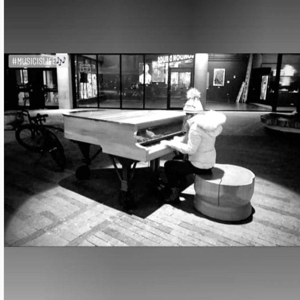 Public piano in Songshan District, Taipei, Taiwan