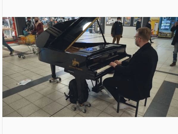 Public piano in Magdeburg, Saxony-Anhalt, Germany