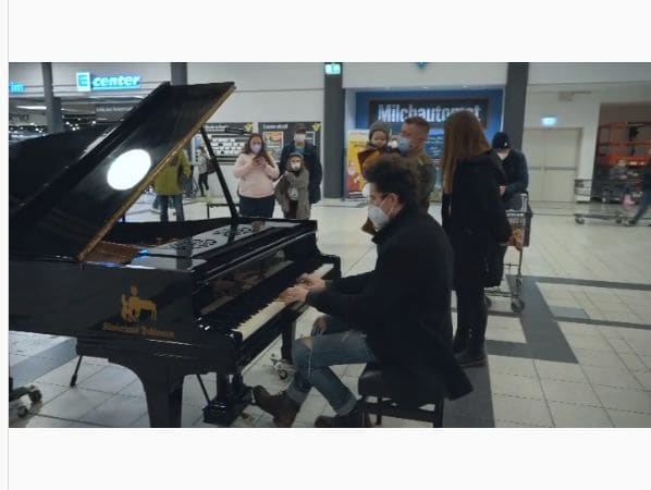 Public piano in Magdeburg, Saxony-Anhalt, Germany