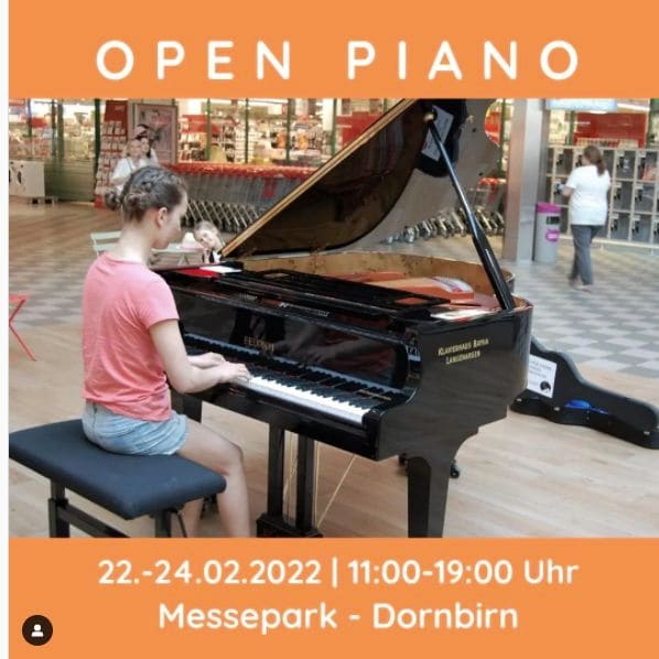 Public piano in Marktgemeinde Rankweil, Vorarlberg, Austria