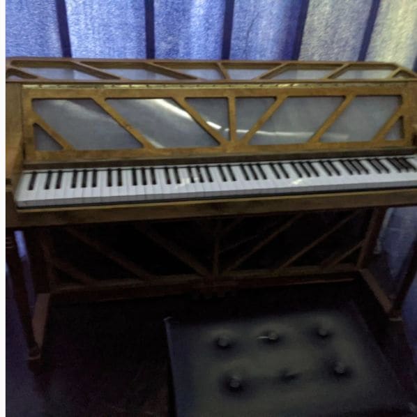 Public piano in Santa Fe, New Mexico, United States