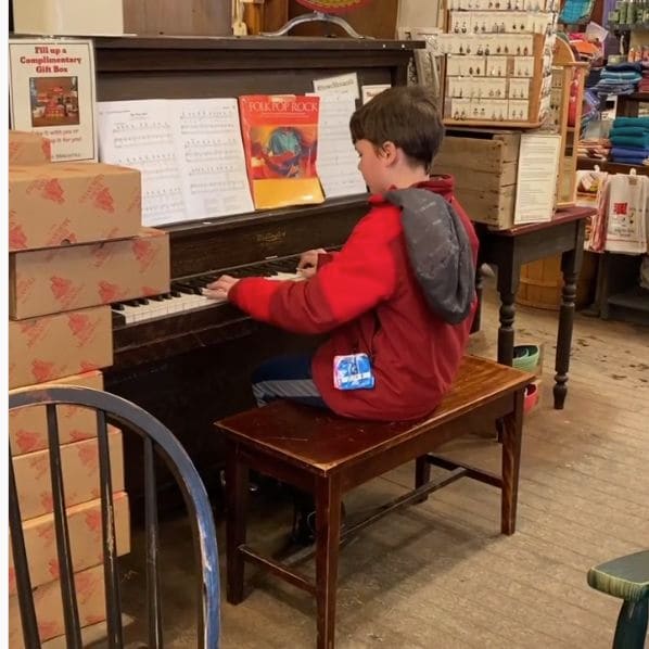Public piano in Lamoille County, Vermont, United States