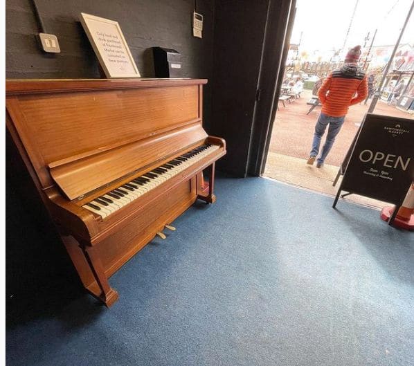 Public piano in Rossendale, England, United Kingdom