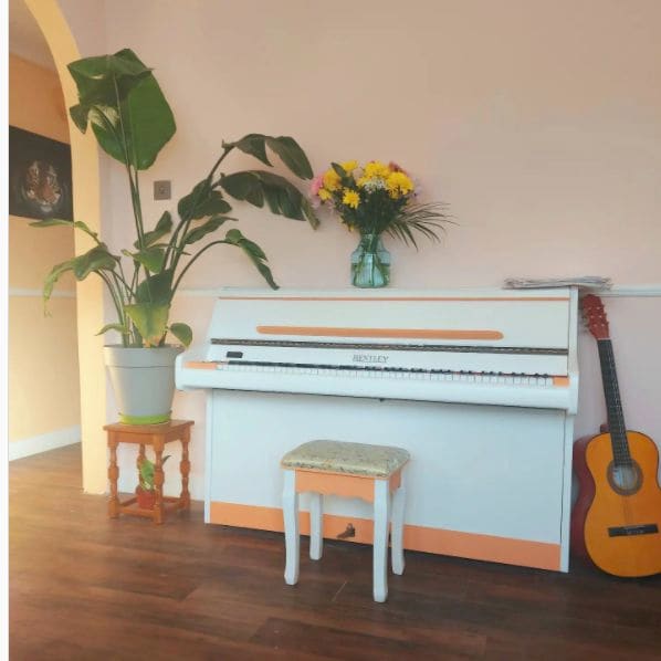 Public piano in Canterbury, England, United Kingdom