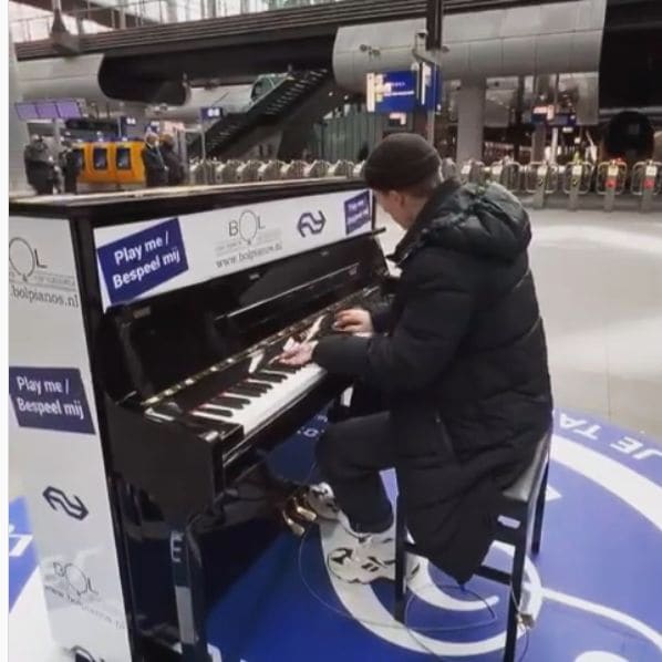 Public piano in Rotterdam, South Holland, Netherlands