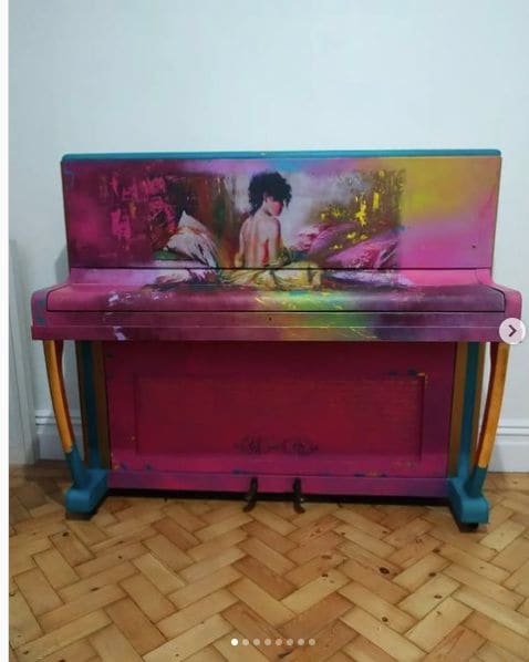 Public piano in Bridgend, Wales, United Kingdom