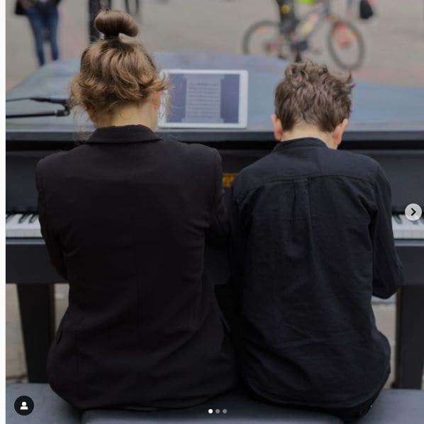 Public piano in Tychy, Silesian Voivodeship, Poland
