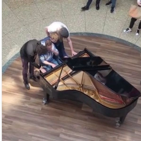 Public piano in Wuppertal, North Rhine-Westphalia, Germany