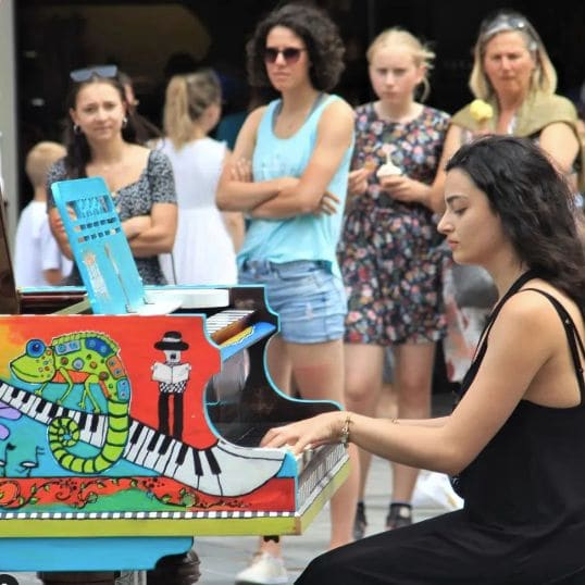 Public piano in Innsbruck, Tyrol, Austria