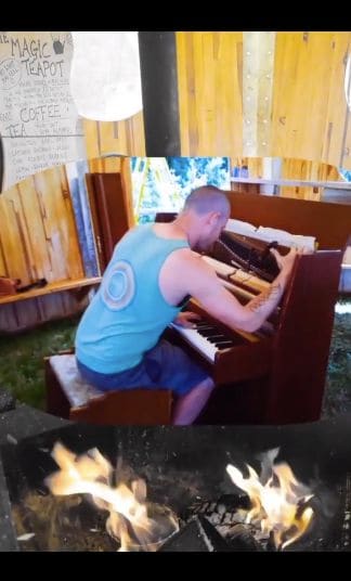 Public piano in Pembrokeshire, Wales, United Kingdom