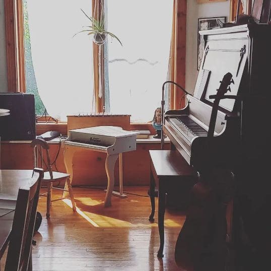 Public piano in Brome-Missisquoi, Quebec, Canada