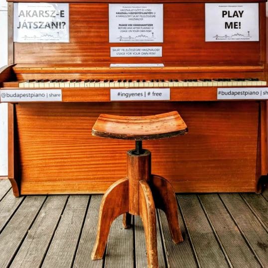 Public piano in Budapest, Hungary