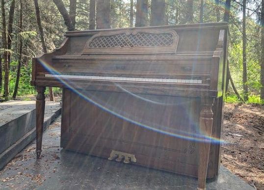 Public piano in Homer, Alaska, United States