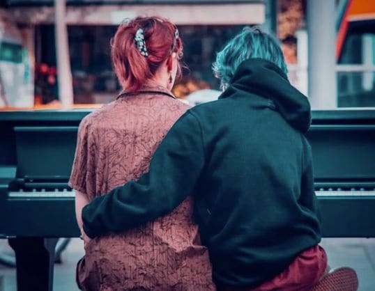 Public piano in Piekary Śląskie, Silesian Voivodeship, Poland