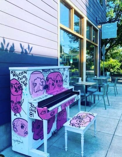 Public piano in Portland, Oregon, United States
