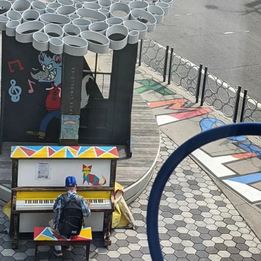 Public piano in Quebec City, Quebec, Canada