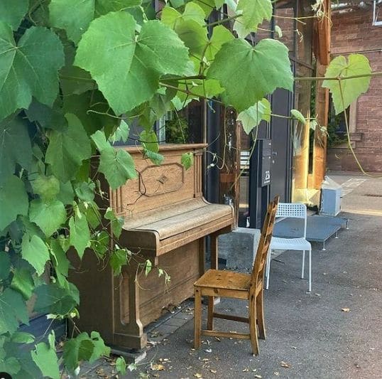 Public piano in Karlsruhe, Baden-Württemberg, Germany