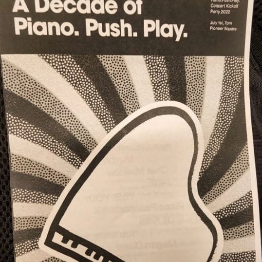Public piano in Portland, Oregon, United States