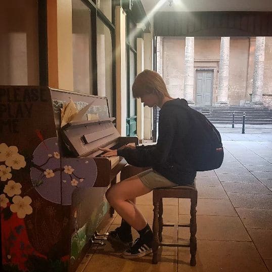 Public piano in West Oxfordshire, England, United Kingdom